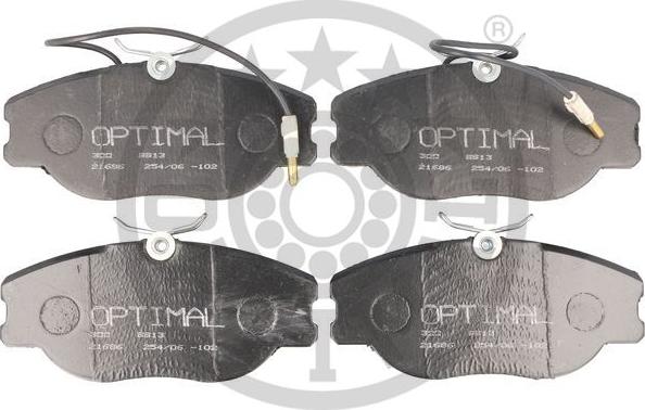 Optimal 9913 - Kit de plaquettes de frein, frein à disque cwaw.fr