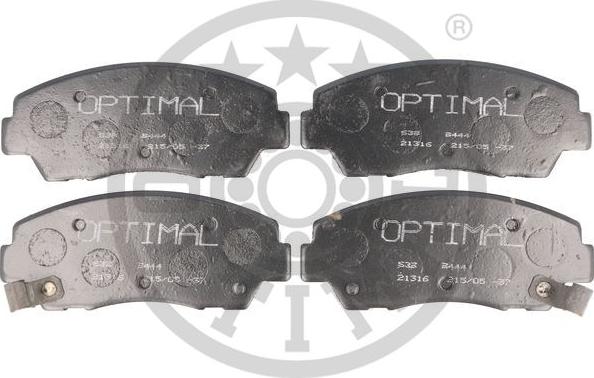 Optimal 9444 - Kit de plaquettes de frein, frein à disque cwaw.fr