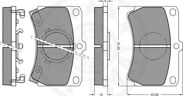 Optimal 9437 - Kit de plaquettes de frein, frein à disque cwaw.fr