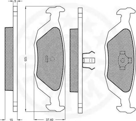 Optimal 9541 - Kit de plaquettes de frein, frein à disque cwaw.fr