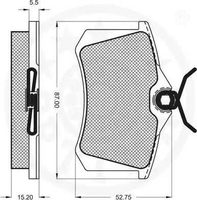 Optimal 9548 - Kit de plaquettes de frein, frein à disque cwaw.fr