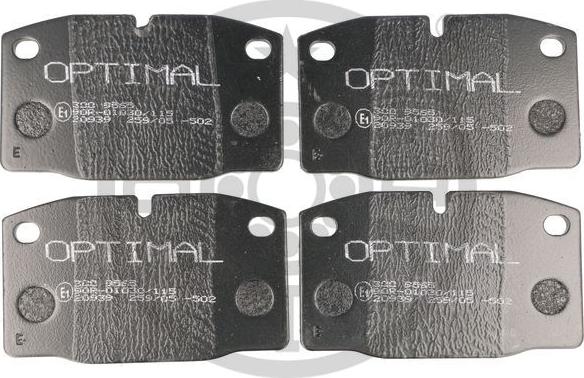 Optimal 9565 - Kit de plaquettes de frein, frein à disque cwaw.fr