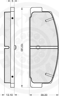 Optimal 9560 - Kit de plaquettes de frein, frein à disque cwaw.fr