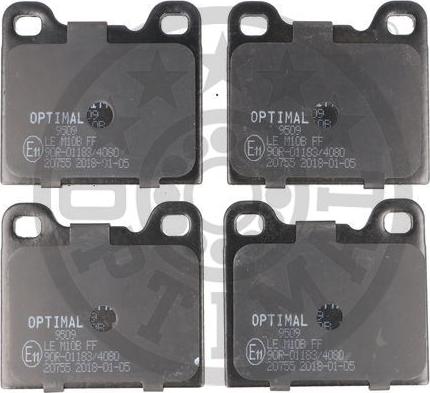 Optimal 9509 - Kit de plaquettes de frein, frein à disque cwaw.fr