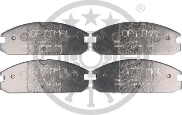 Optimal 9515 - Kit de plaquettes de frein, frein à disque cwaw.fr