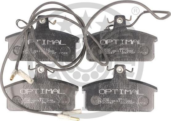 Optimal 9510 - Kit de plaquettes de frein, frein à disque cwaw.fr