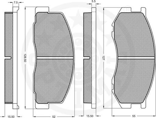 Optimal 9532 - Kit de plaquettes de frein, frein à disque cwaw.fr