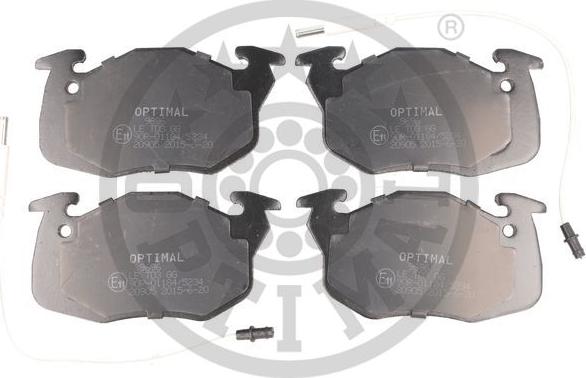 Optimal 9696 - Kit de plaquettes de frein, frein à disque cwaw.fr