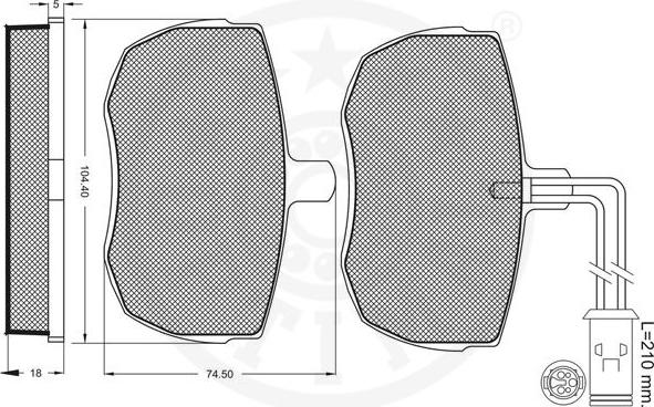 Optimal 9644 - Kit de plaquettes de frein, frein à disque cwaw.fr