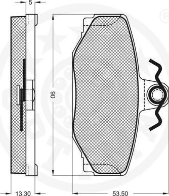 Optimal 9601 - Kit de plaquettes de frein, frein à disque cwaw.fr