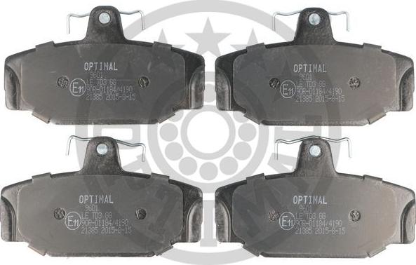 Optimal 9601 - Kit de plaquettes de frein, frein à disque cwaw.fr