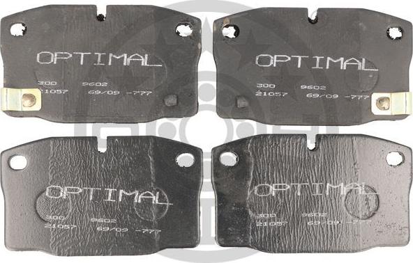 Optimal 9602 - Kit de plaquettes de frein, frein à disque cwaw.fr