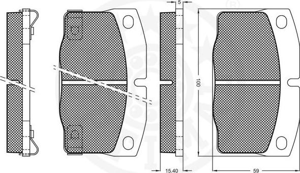 Optimal 9602 - Kit de plaquettes de frein, frein à disque cwaw.fr