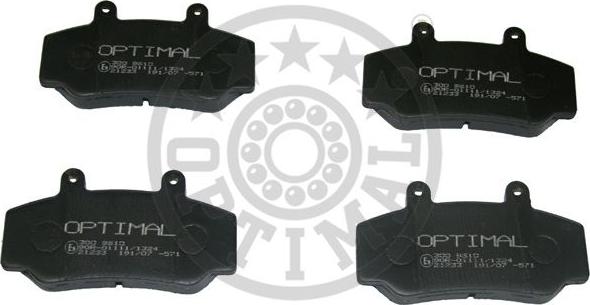 Optimal 9610 - Kit de plaquettes de frein, frein à disque cwaw.fr