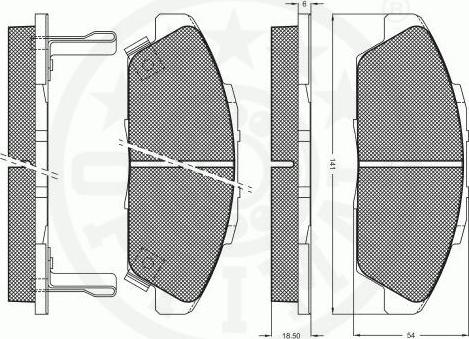 Optimal 9685 - Kit de plaquettes de frein, frein à disque cwaw.fr