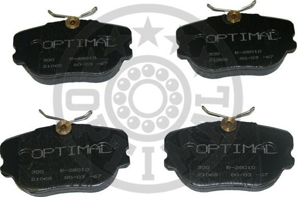 Optimal 9638 - Kit de plaquettes de frein, frein à disque cwaw.fr