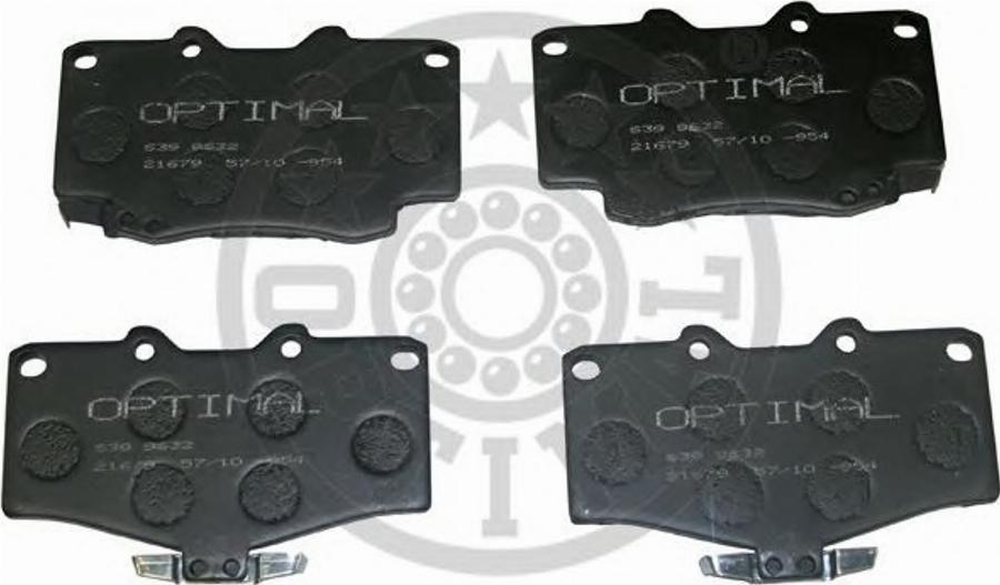 Optimal 9632 - Kit de plaquettes de frein, frein à disque cwaw.fr