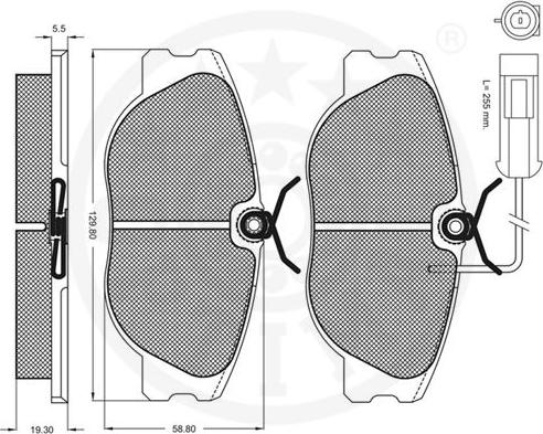 Optimal 9678 - Kit de plaquettes de frein, frein à disque cwaw.fr