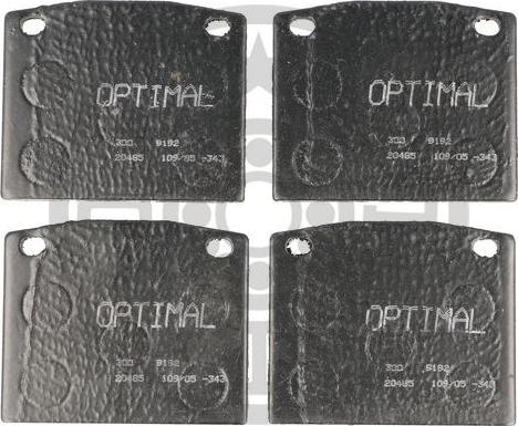 Optimal 9192 - Kit de plaquettes de frein, frein à disque cwaw.fr