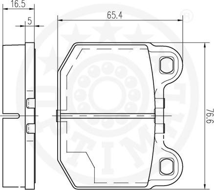 Optimal 9164 - Kit de plaquettes de frein, frein à disque cwaw.fr