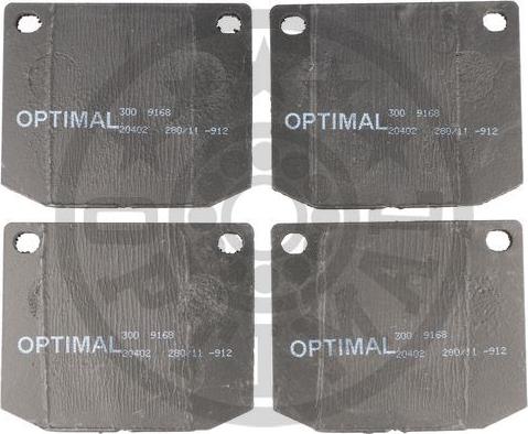 Optimal 9168 - Kit de plaquettes de frein, frein à disque cwaw.fr