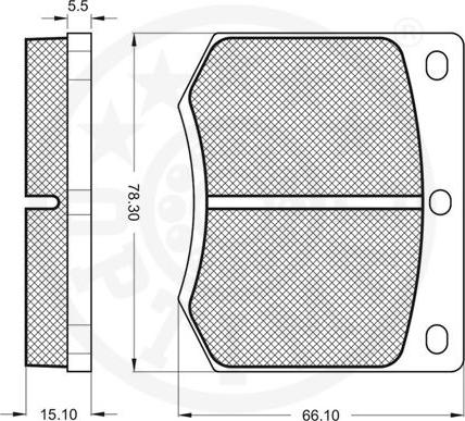 Optimal 9109 - Kit de plaquettes de frein, frein à disque cwaw.fr