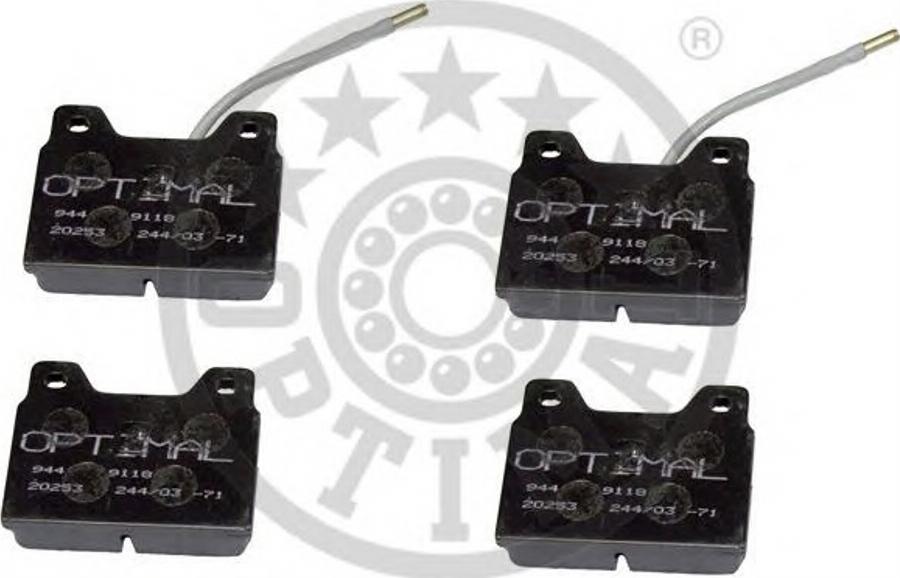 Optimal 9118 - Kit de plaquettes de frein, frein à disque cwaw.fr