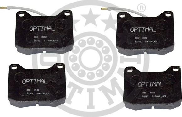 Optimal 9132 - Kit de plaquettes de frein, frein à disque cwaw.fr