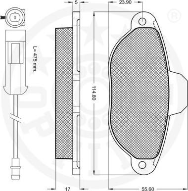 Optimal 9898 - Kit de plaquettes de frein, frein à disque cwaw.fr