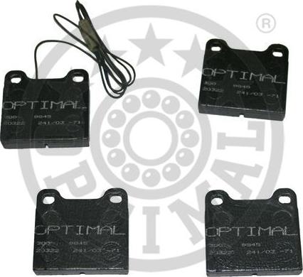 Optimal 9845 - Kit de plaquettes de frein, frein à disque cwaw.fr