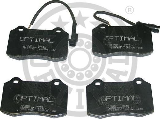 Optimal 9848 - Kit de plaquettes de frein, frein à disque cwaw.fr