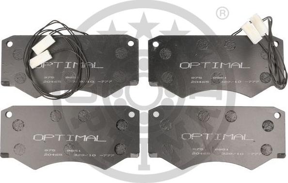 Optimal 9851 - Kit de plaquettes de frein, frein à disque cwaw.fr