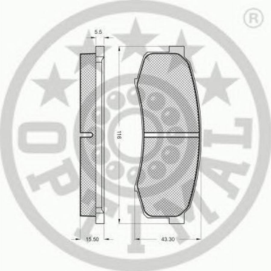 Optimal 9863 - Kit de plaquettes de frein, frein à disque cwaw.fr