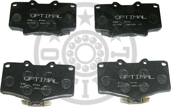 Optimal 9880 - Kit de plaquettes de frein, frein à disque cwaw.fr