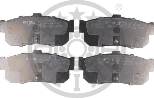 Optimal 9834 - Kit de plaquettes de frein, frein à disque cwaw.fr