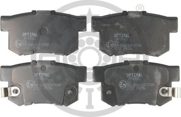 Optimal 9823 - Kit de plaquettes de frein, frein à disque cwaw.fr