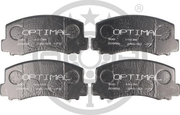 Optimal 9344 - Kit de plaquettes de frein, frein à disque cwaw.fr