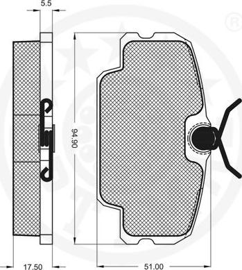 Optimal 9304 - Kit de plaquettes de frein, frein à disque cwaw.fr