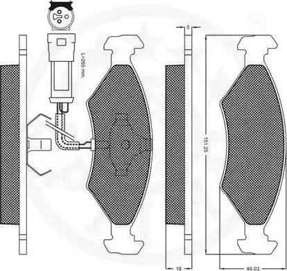 Optimal 9303 - Kit de plaquettes de frein, frein à disque cwaw.fr