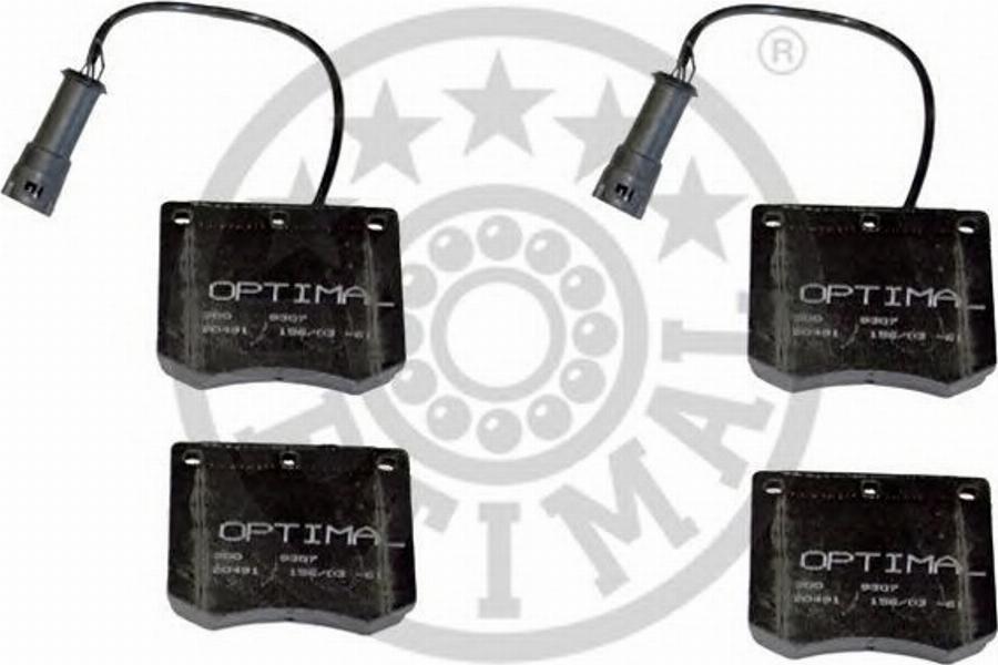 Optimal 9307 - Kit de plaquettes de frein, frein à disque cwaw.fr