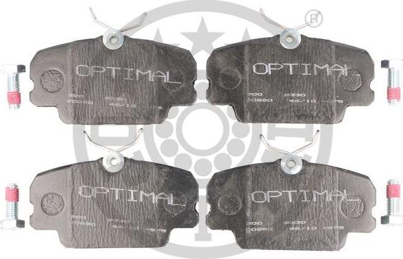 Optimal 9330 - Kit de plaquettes de frein, frein à disque cwaw.fr