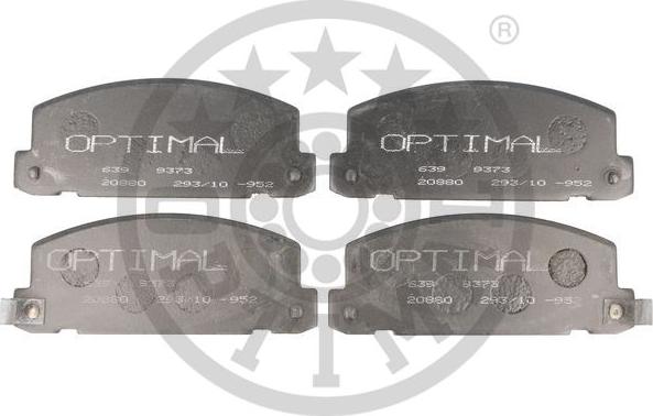 Optimal 9373 - Kit de plaquettes de frein, frein à disque cwaw.fr