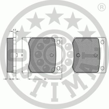 Optimal 9236 - Kit de plaquettes de frein, frein à disque cwaw.fr