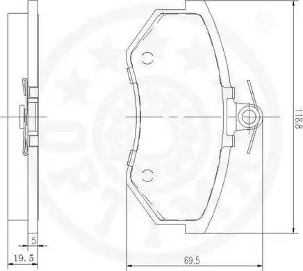 Optimal 9271 - Kit de plaquettes de frein, frein à disque cwaw.fr