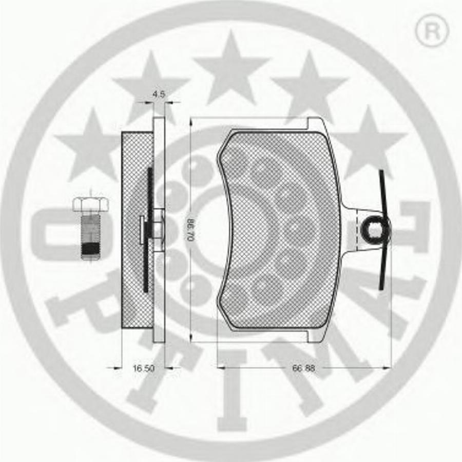 Optimal 9272/15,5 - Kit de plaquettes de frein, frein à disque cwaw.fr