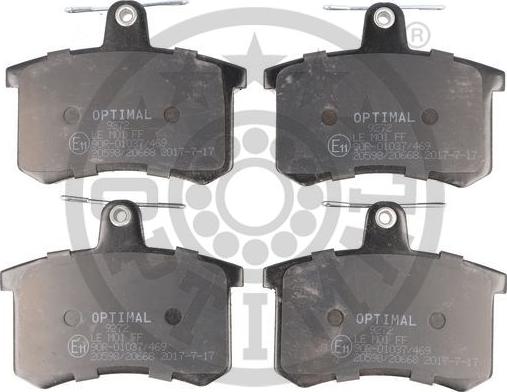 Optimal 9272 - Kit de plaquettes de frein, frein à disque cwaw.fr