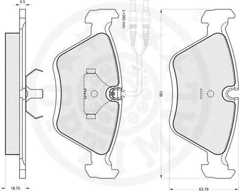 Optimal 9794 - Kit de plaquettes de frein, frein à disque cwaw.fr