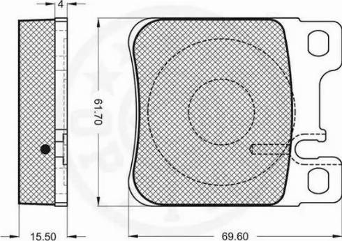 Optimal 9795 - Kit de plaquettes de frein, frein à disque cwaw.fr