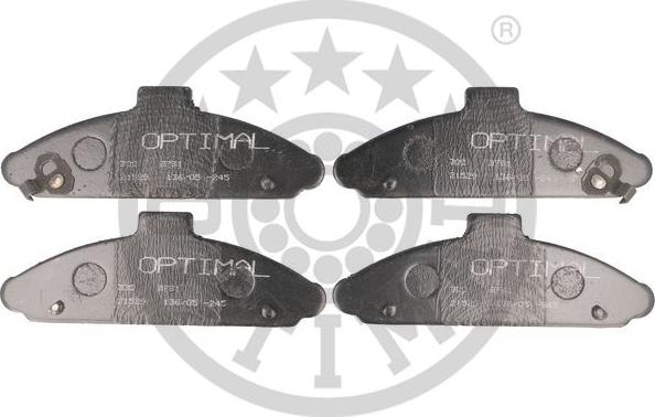 Optimal 9791 - Kit de plaquettes de frein, frein à disque cwaw.fr