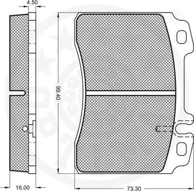 Optimal 9753 - Kit de plaquettes de frein, frein à disque cwaw.fr